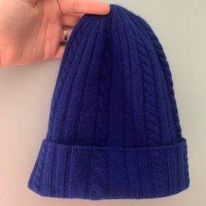 Blue cashmere beanie